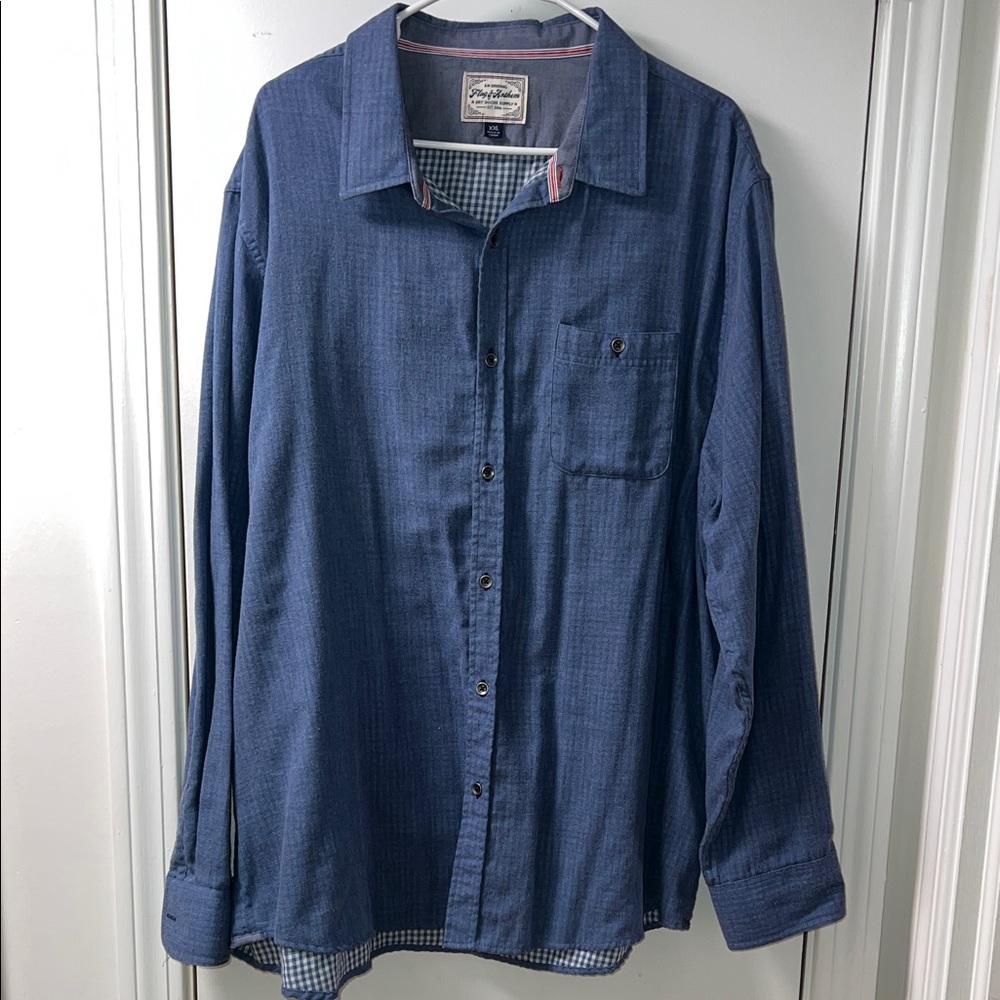 Flag & Anthem Blue Casual Button Down